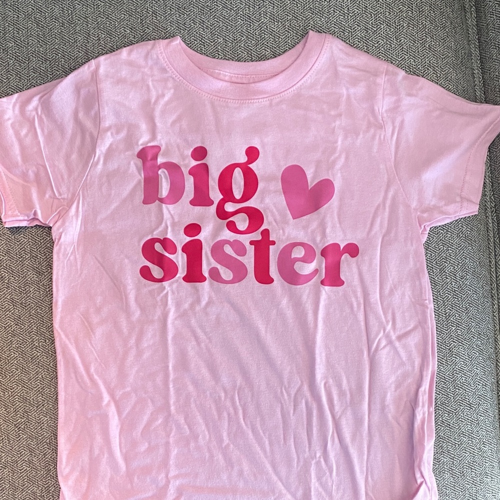 Rabbit Skins Pink 'Big Sister' Short Sleeve Tee